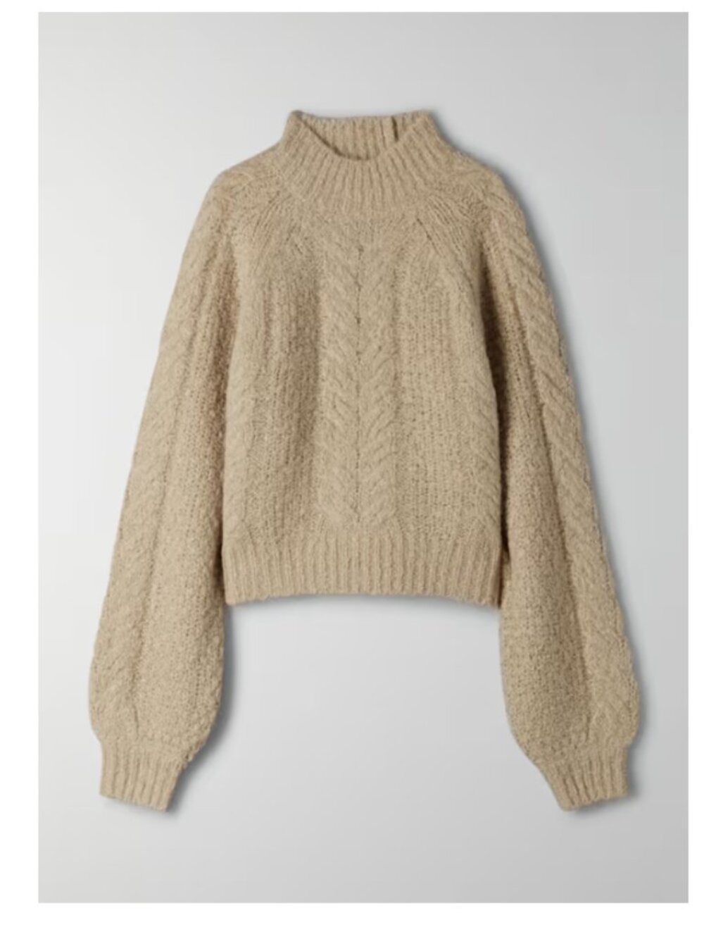 Sunday Best | Cable Knit Melly Sweater in Taupe | 2XS